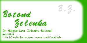 botond zelenka business card